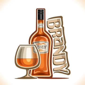 Vector illustration of alcohol drink Brandy Stock Illustration