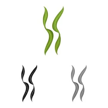 Vector illustration of algae and seafood symbol. Set of algae and ocean stock Stock-Illustration