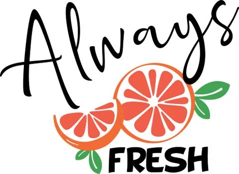 Vector illustration of always fresh orange Illustrazione stock