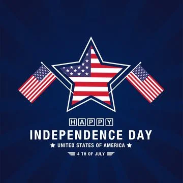 Vector illustration of American independence day Stock Illustration