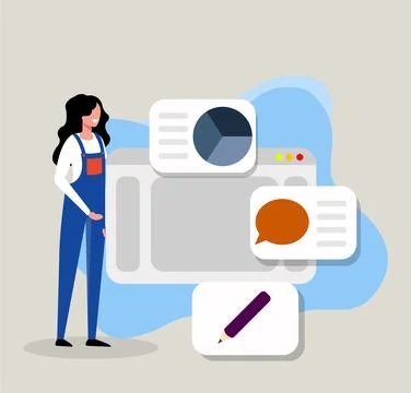 Vector illustration of analyst. Stock Illustration