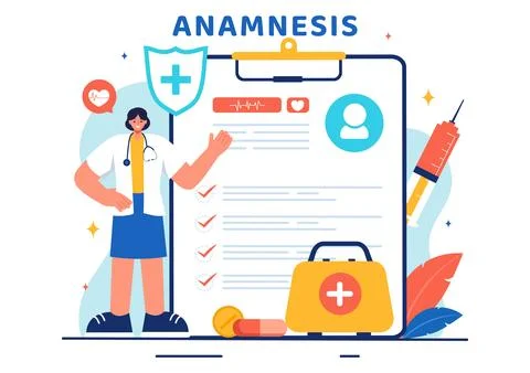 Vector Illustration of an Anamnesis System Providing Information About Dise.. Stock Illustration