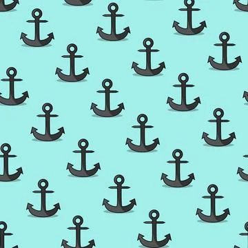 Vector Illustration of Anchor Pattern, angel direction Stock Illustration