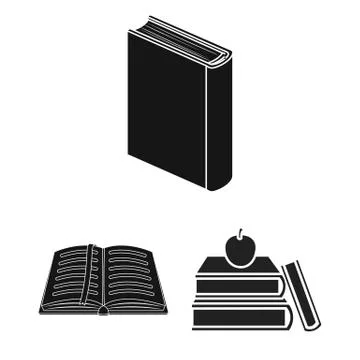 Vector illustration of  and  library  logo. Collection of  and textbook  vector イラスト素材