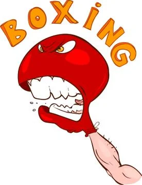 Vector illustration of a angry boxing gloves Illustrazione stock
