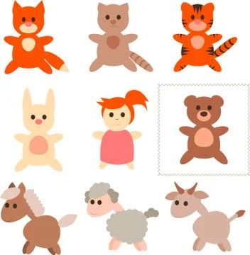 Vector illustration of animals Stock Illustration