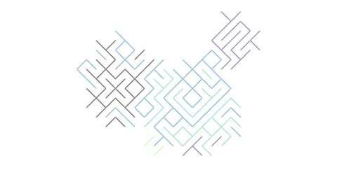 Vector Illustration Animation Building China Silhouette with Diagonals Stock Footage 326833408