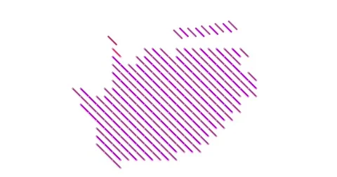 Vector Illustration Animation Building South Africa Silhouette with Diagonals Vídeos de archivo 327167899