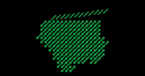 Vector Illustration Animation Building Suriname Silhouette with Diagonals Stock Footage 327294402