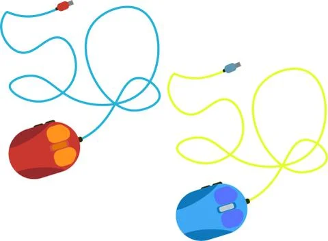 Vector illustration for an anniversary of a computer mouse Stock Illustration