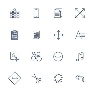 Vector illustration of apps icon set over linen texture. Stock-Illustration