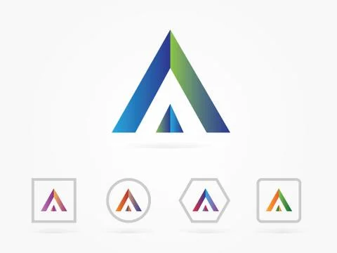 Vector illustration art abstract geometry modern symbol icon Stock Illustration