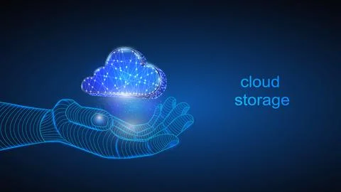 Vector illustration of artificial intelligence depicting virtual cloud data 스톡 일러스트