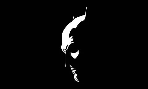 A vector illustration artwork of comics characters "Batman". Illustrazione stock