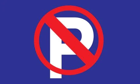 A vector illustration artwork of a No Parking available sign. Illustrazione stock