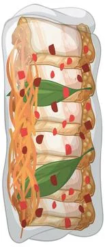 Vector Illustration of Asian Spring Rolls 스톡 일러스트