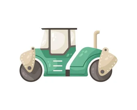 Vector illustration of an asphalt paver. Road works Illustrazione stock