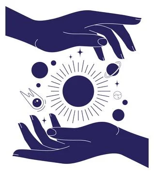 Vector illustration of astrology outer space icon. Heavenly elements and sola Stock Illustration
