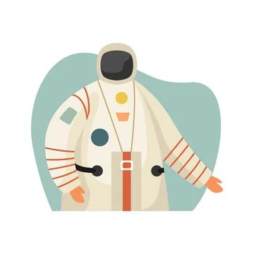 Vector illustration of an astronaut in a spacesuit. Profession. Stock Illustration