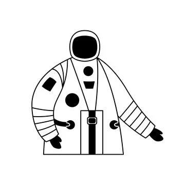 Vector illustration of an astronaut in a spacesuit. Profession. Illustrazione stock