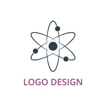 Vector illustration of an atom logo Illustrazione stock