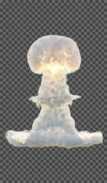 Vector illustration. Atomic explosion on a transparent background. The effect Stock Illustration