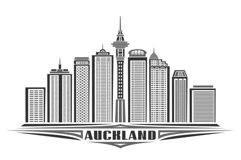 Vector illustration of Auckland Stock Illustration