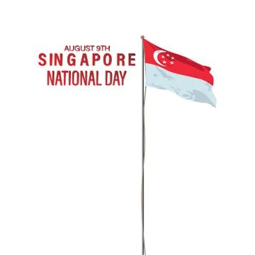 Vector Illustration of August 9th Singapore's independence day. city-state Si Illustrazione stock
