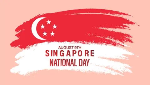 Vector Illustration of August 9th Singapore's independence day. city-state Si Illustrazione stock