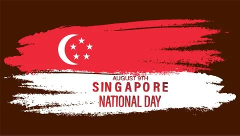Vector Illustration of August 9th Singapore's independence day. city-state Si Illustrazione stock