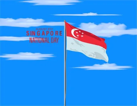 Vector Illustration of August 9th Singapore's independence day. city-state Si Stock Illustration