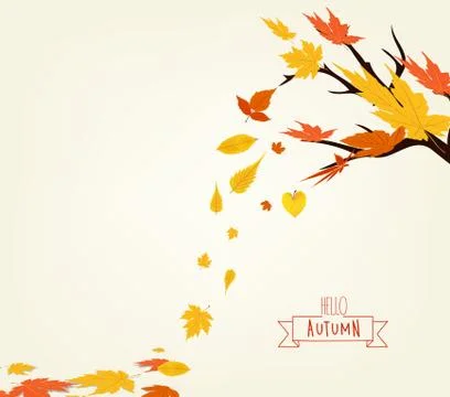 Vector Illustration of an Autumn Design Stock Illustration