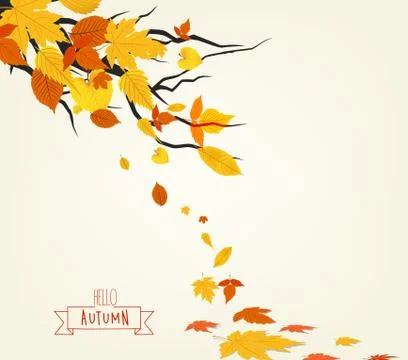 Vector Illustration of an Autumn Design Stock Illustration