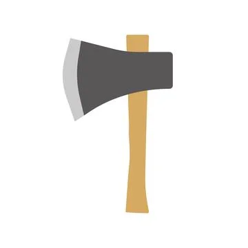 Vector illustration of an axe. Work tool icon. Stock Illustration