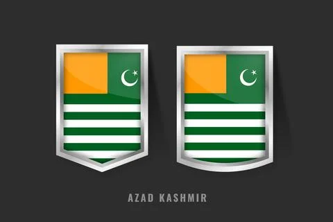 Vector Illustration of AZAD KASHMIR Label Logo. AZAD KASHMIR Badge Sign AZA.. Stock Illustration