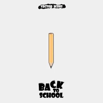 Vector illustration of Back to school background. pencil icons. Stock Illustration