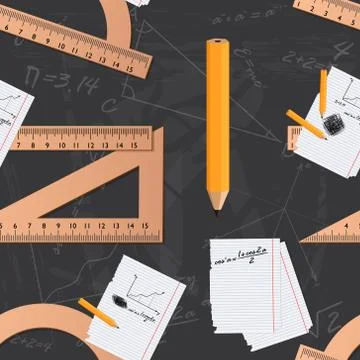 Vector illustration of Back to school background. Stock Illustration