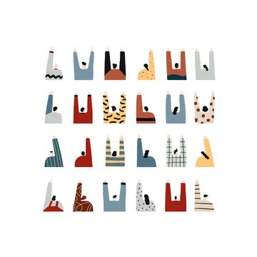 Vector illustration of back view of people portrait.People raising hands up 스톡 일러스트