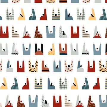 Vector illustration of back view of people pattern. Crowd raising hands up Illustrazione stock