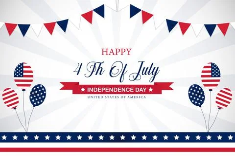 Vector illustration background for American 4th of July celebration Stock Illustration