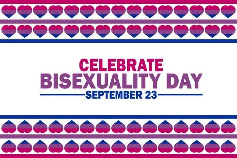 Vector illustration of a background for Celebrate Bisexuality Day Stockillustratie