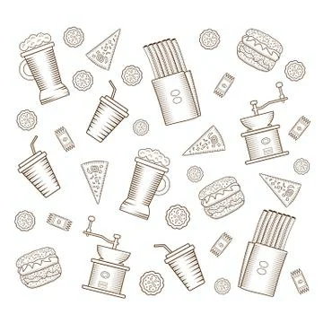 Vector illustration of a background with confectionery Stock Illustration