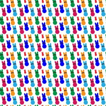 Vector illustration of a background image of abstract hares of different colo Stock Illustration