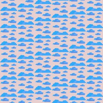 Vector illustration background image cumulus clouds of blue shades with volum Illustrazione stock