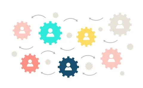 Vector illustration of the background of Internet web users Stock Illustration