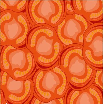 Vector illustration of the background from red vegetable tomato Stock Illustration