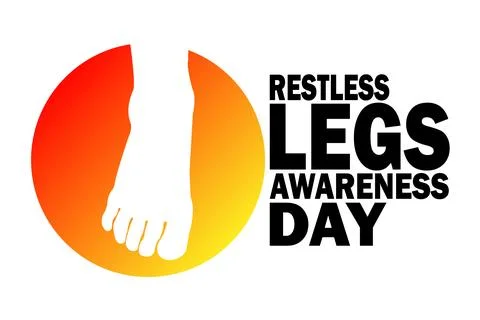 Vector illustration of a background for Restless Legs Awareness Day Stockillustratie