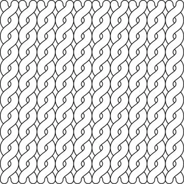 Vector illustration background texture seamless braids of white sausages arra Stock Illustration