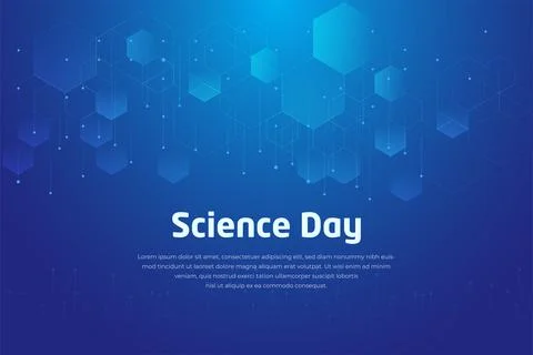 Vector illustration of a background for World Science Day. Science Day design Stock Illustration