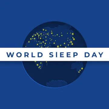 Vector illustration background for World Sleep Day Stock Illustration